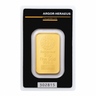 Argor-Heraeus zlatý slitek 20 g