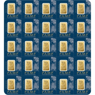 Pamp 25 x 1g zlatý slitek