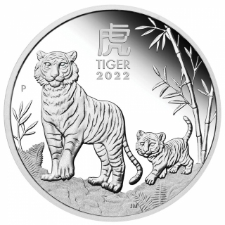 1kg Silver Lunár 2022 Tygr